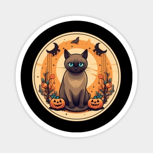 Burmese Cat Halloween, Cat Lover Magnet